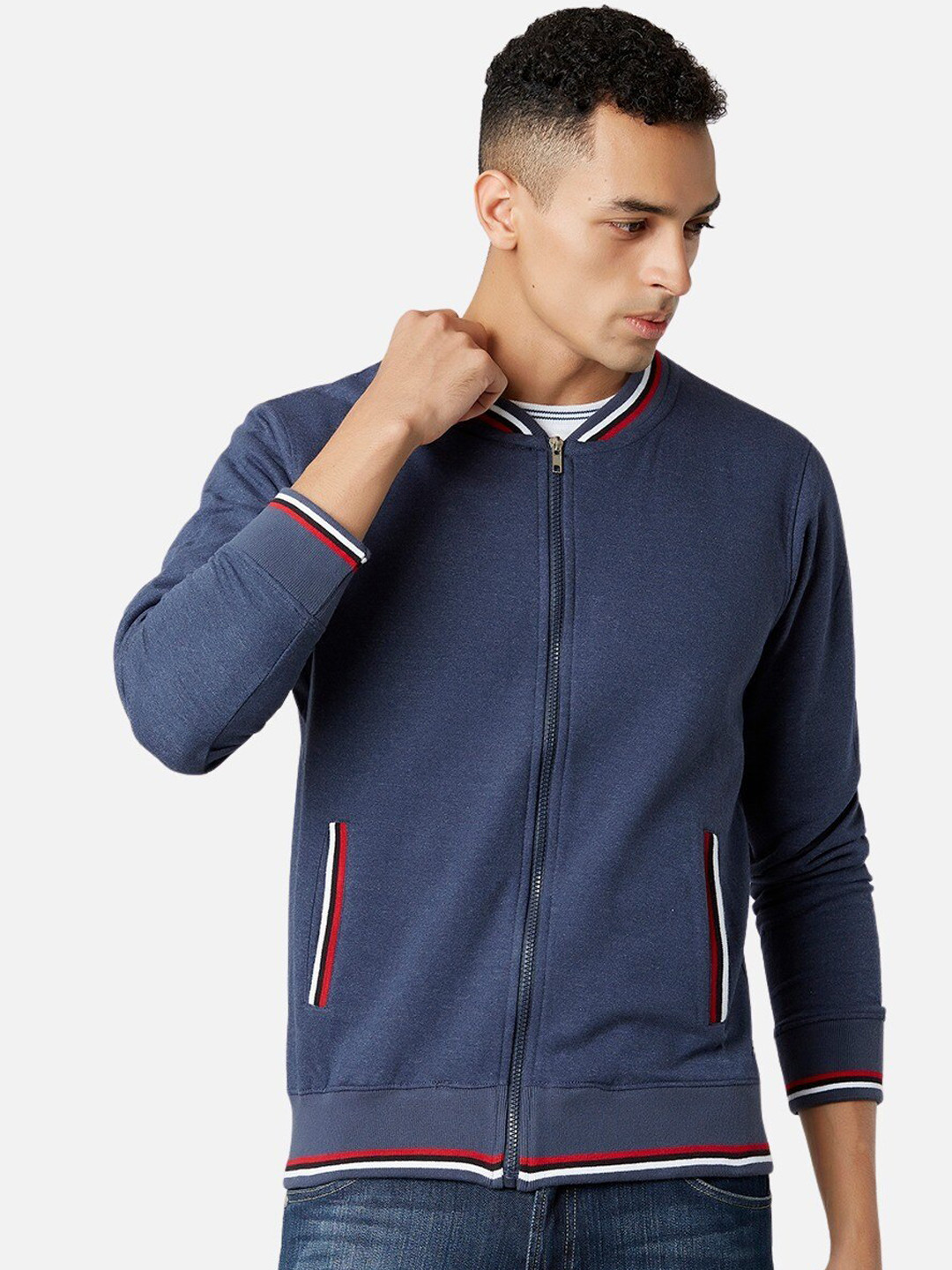 

MARCA Disati Men Navy Blue Solid Sweatshirt
