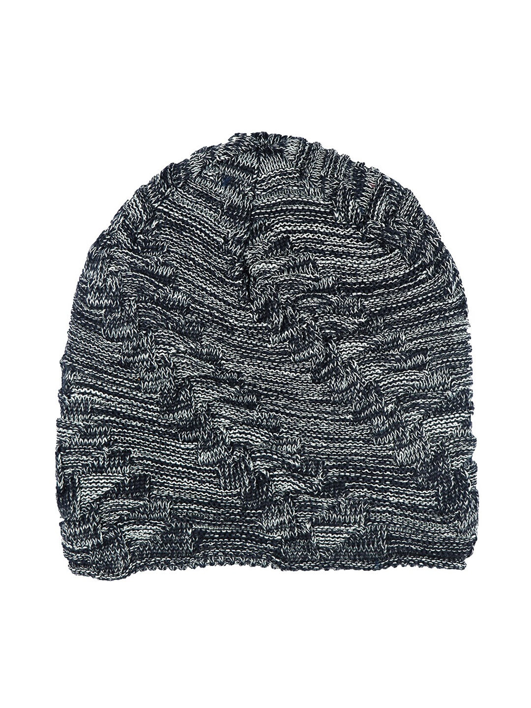 

iSWEVEN Unisex Charcoal Grey Self Design Beanie