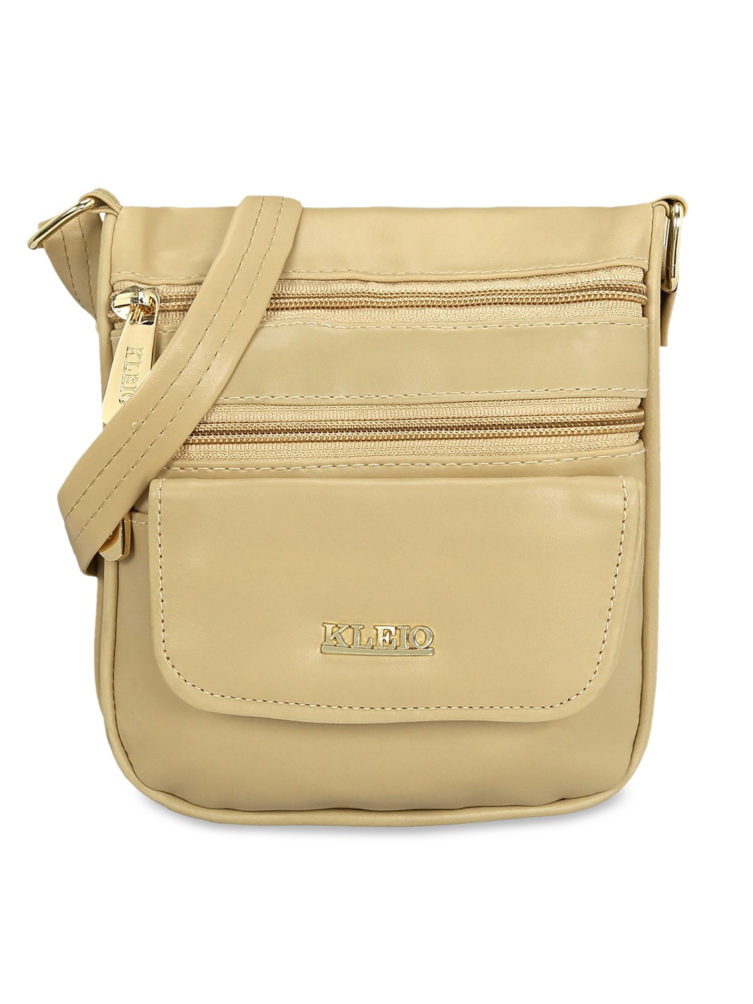 

KLEIO Beige Solid Sling Bag