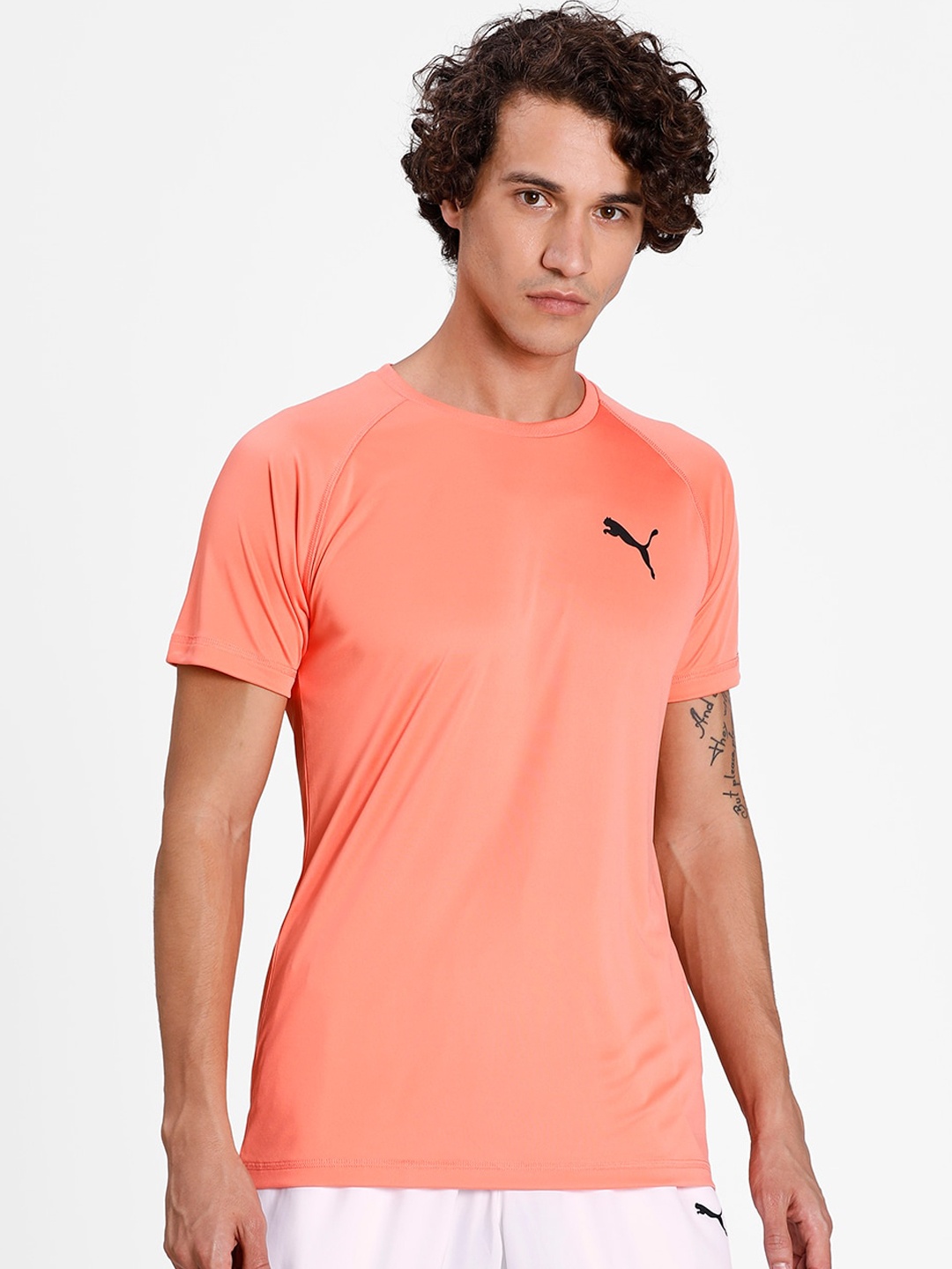 

Puma Men Orange Solid Round Neck T-shirt