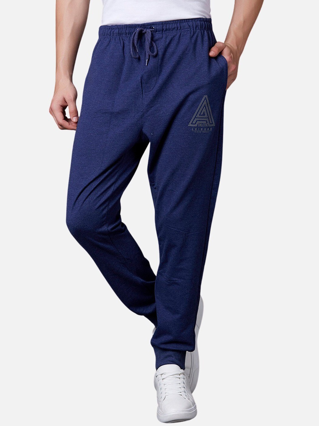 

MARCA Disati Men Blue Solid Slim-Fit Joggers