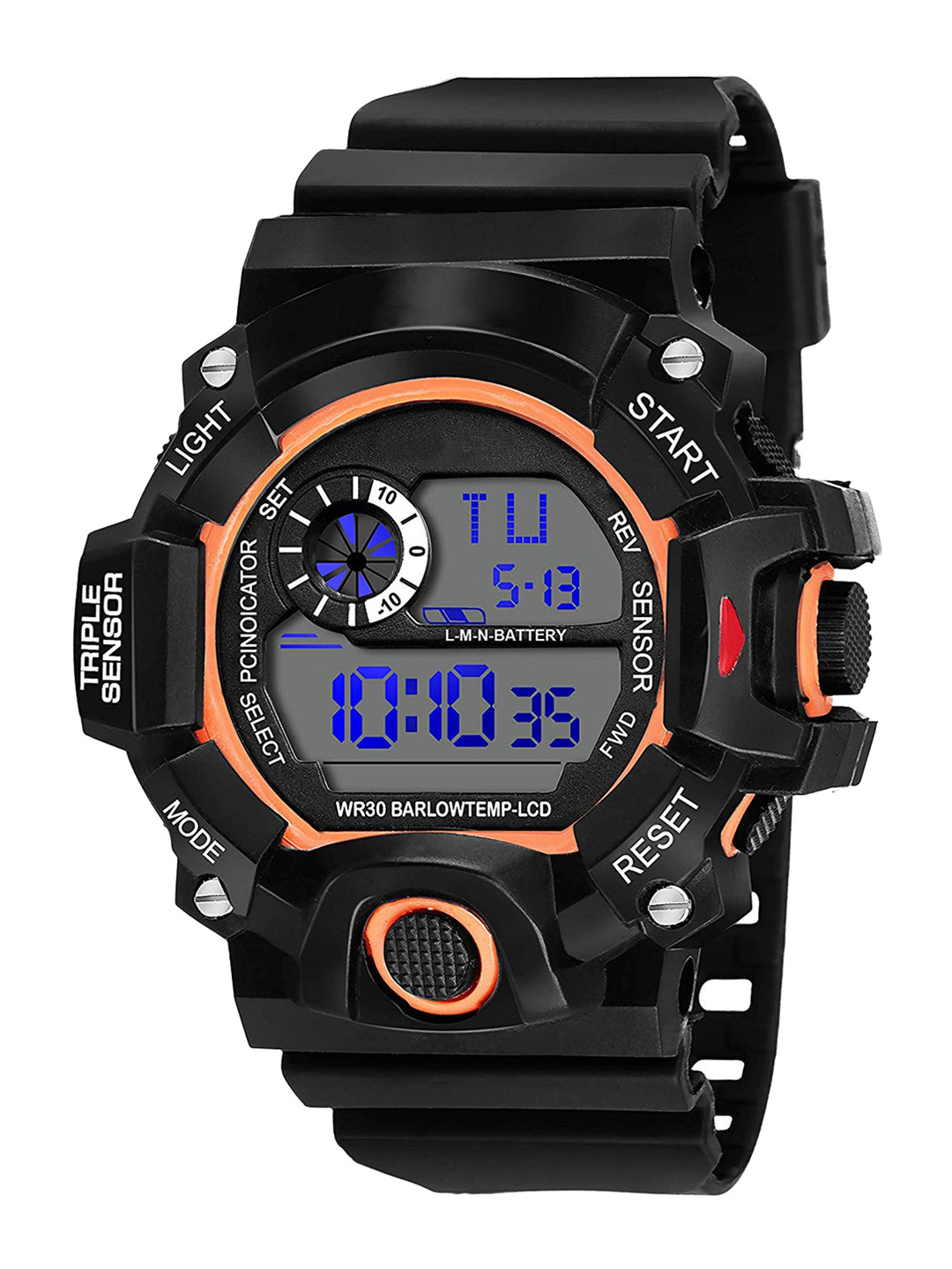 

SWADESI STUFF Unisex Kids Black & Blue Analogue Watch