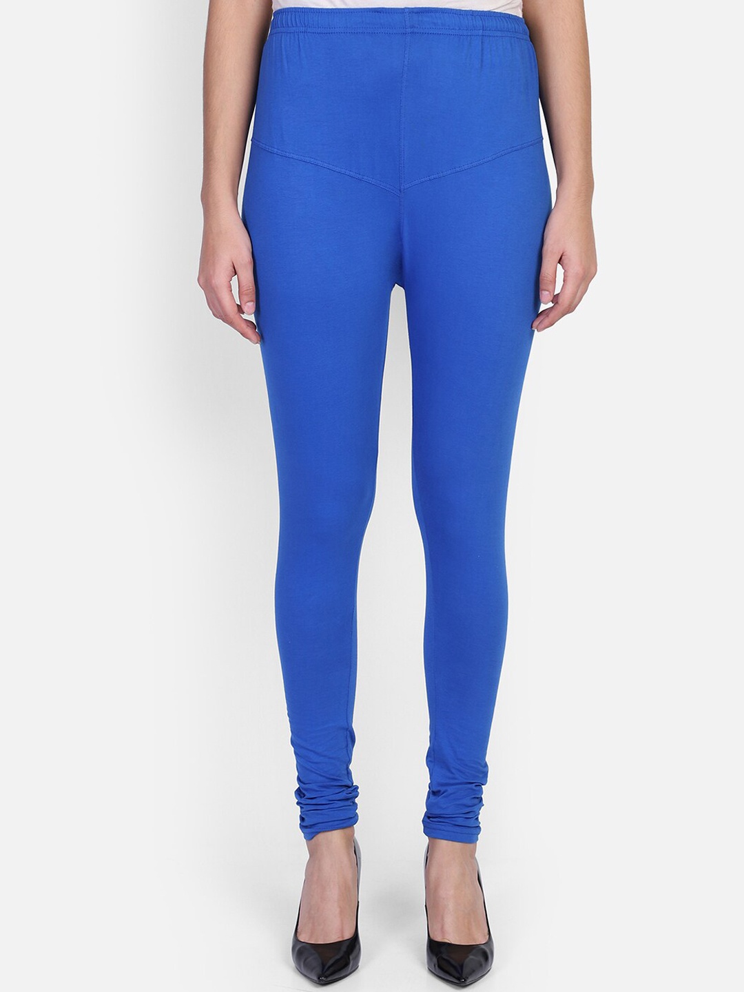 

amraoo Women Blue Solid Churidar-Length Leggings