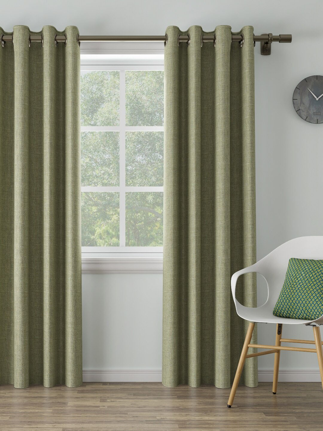 

DDecor Green Single Long Door Curtain