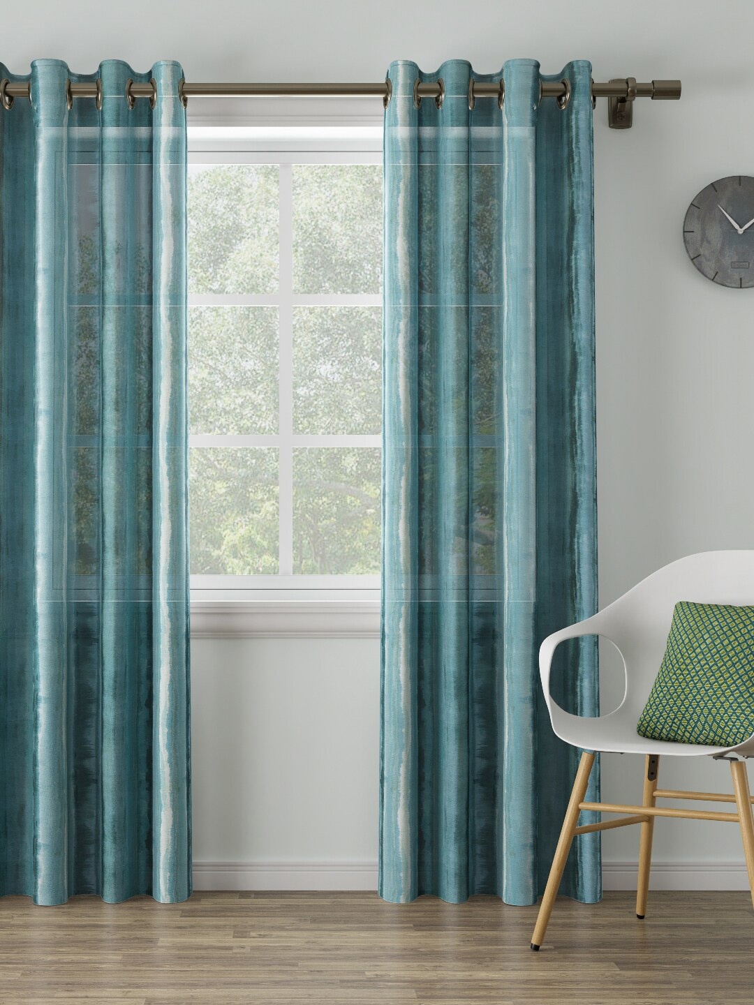 

DDecor Turquoise Blue Single Door Curtain