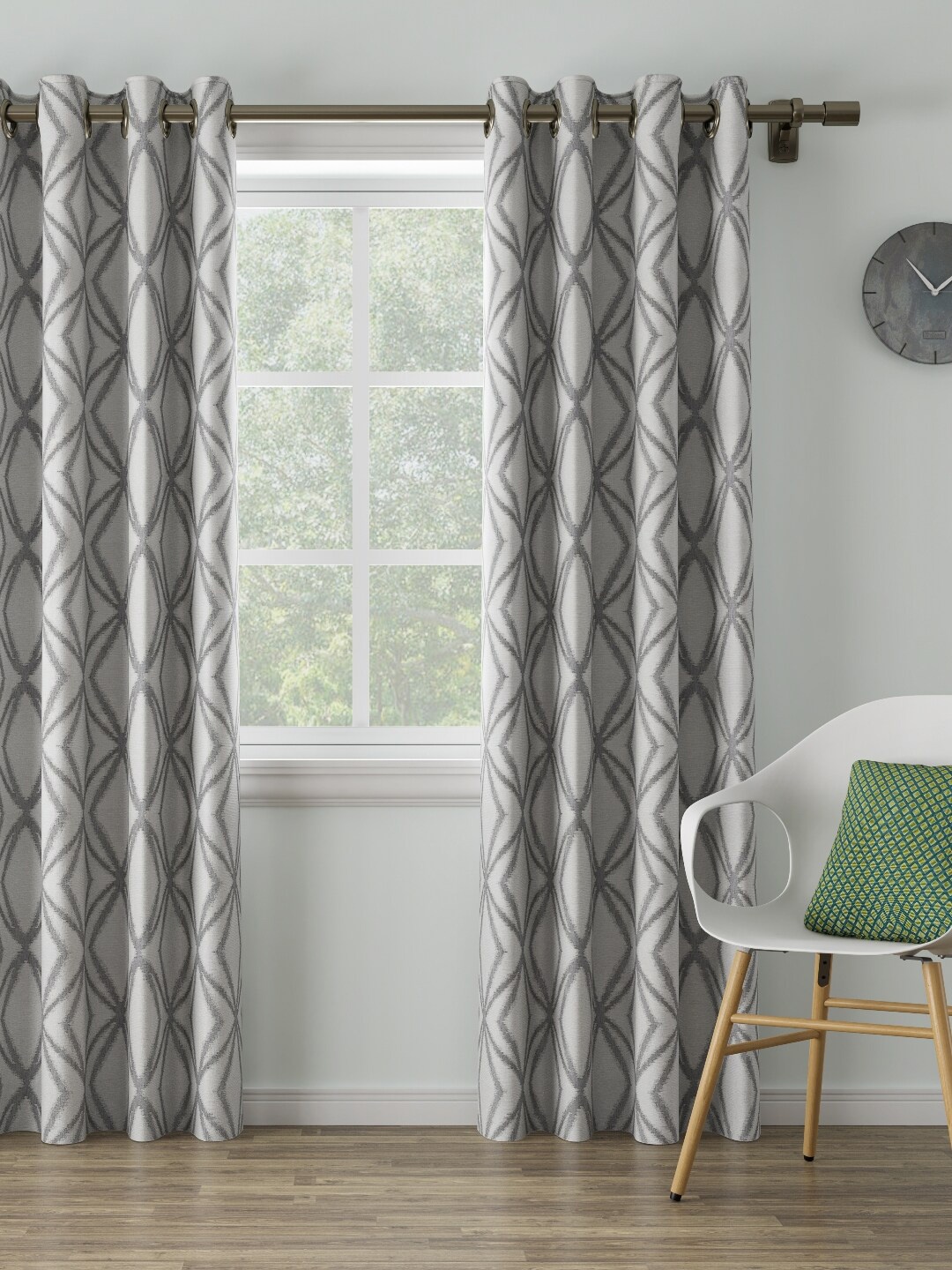 DDecor Grey Single Long Door Curtain