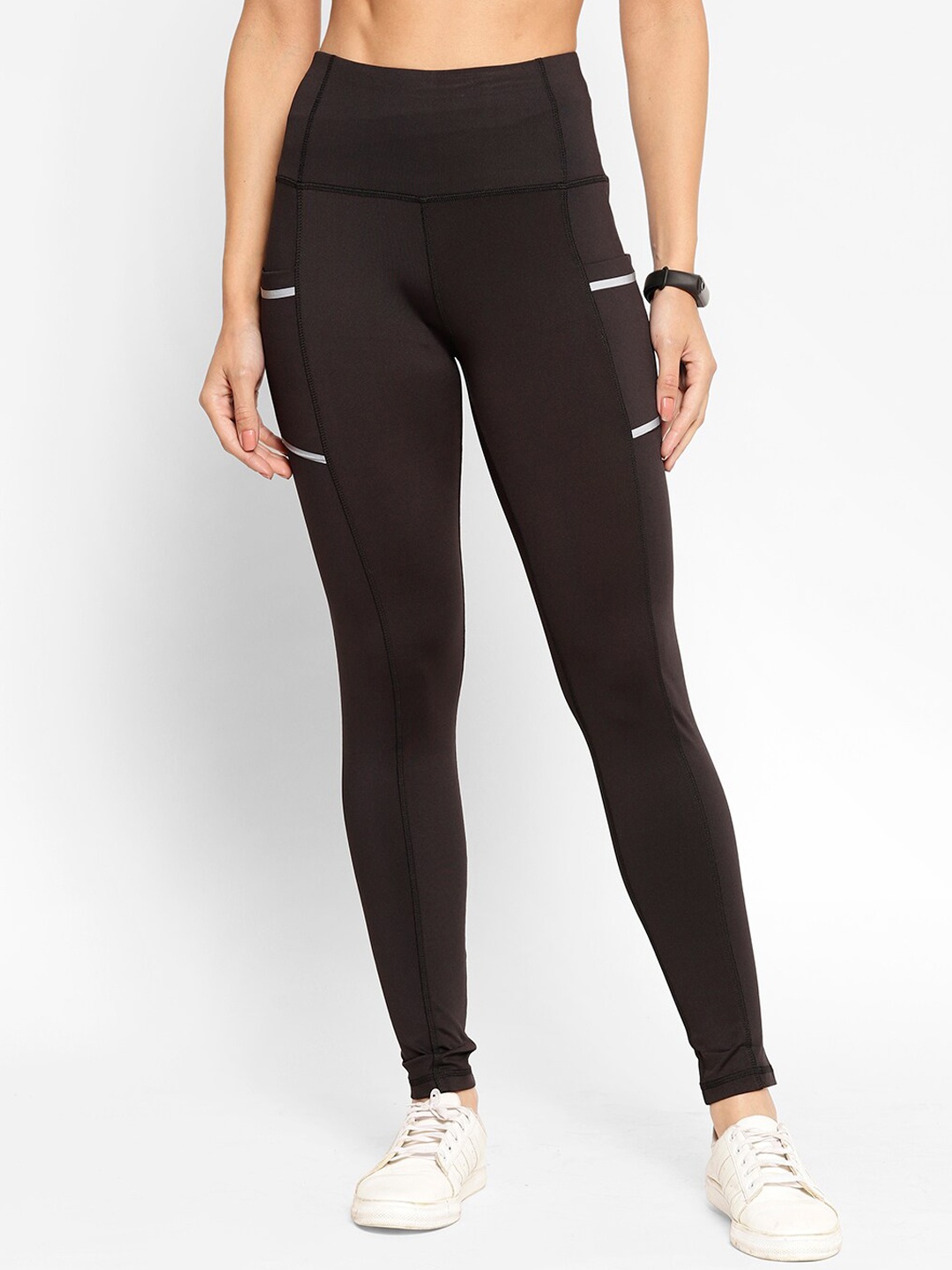 

SAPPER Women Brown Solid Slim-Fit Tights