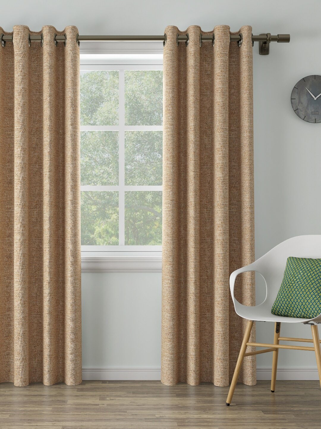

DDecor Yellow Single Long Door Curtain