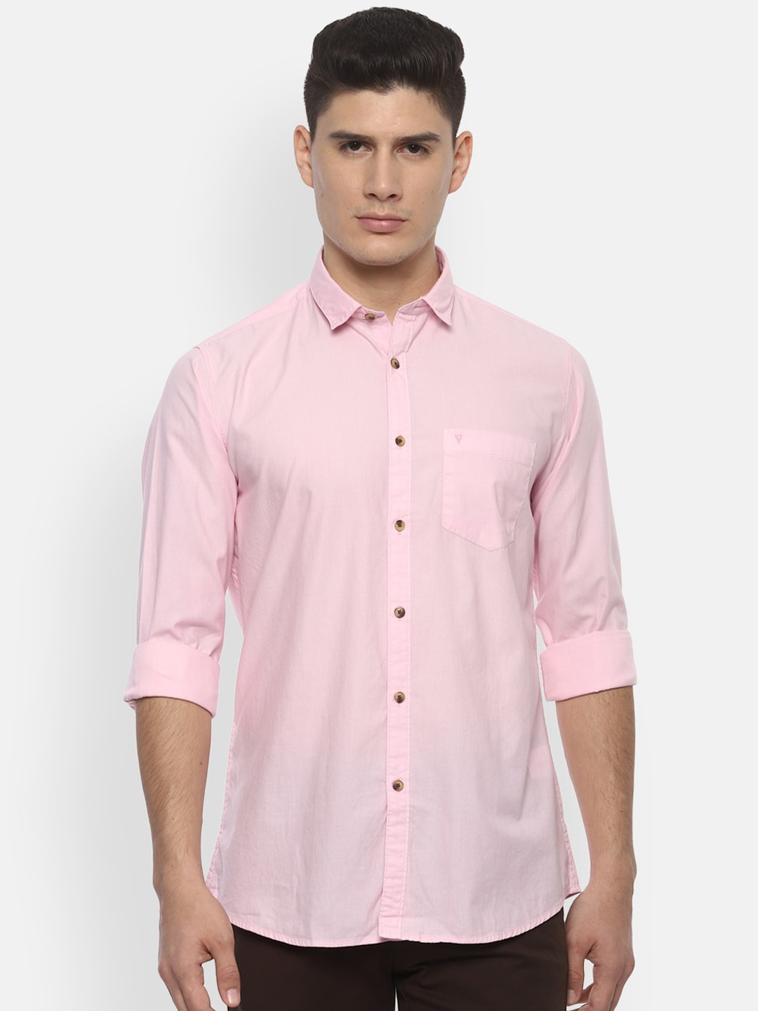 

Van Heusen Sport Men Pink Slim Fit Solid Casual Shirt