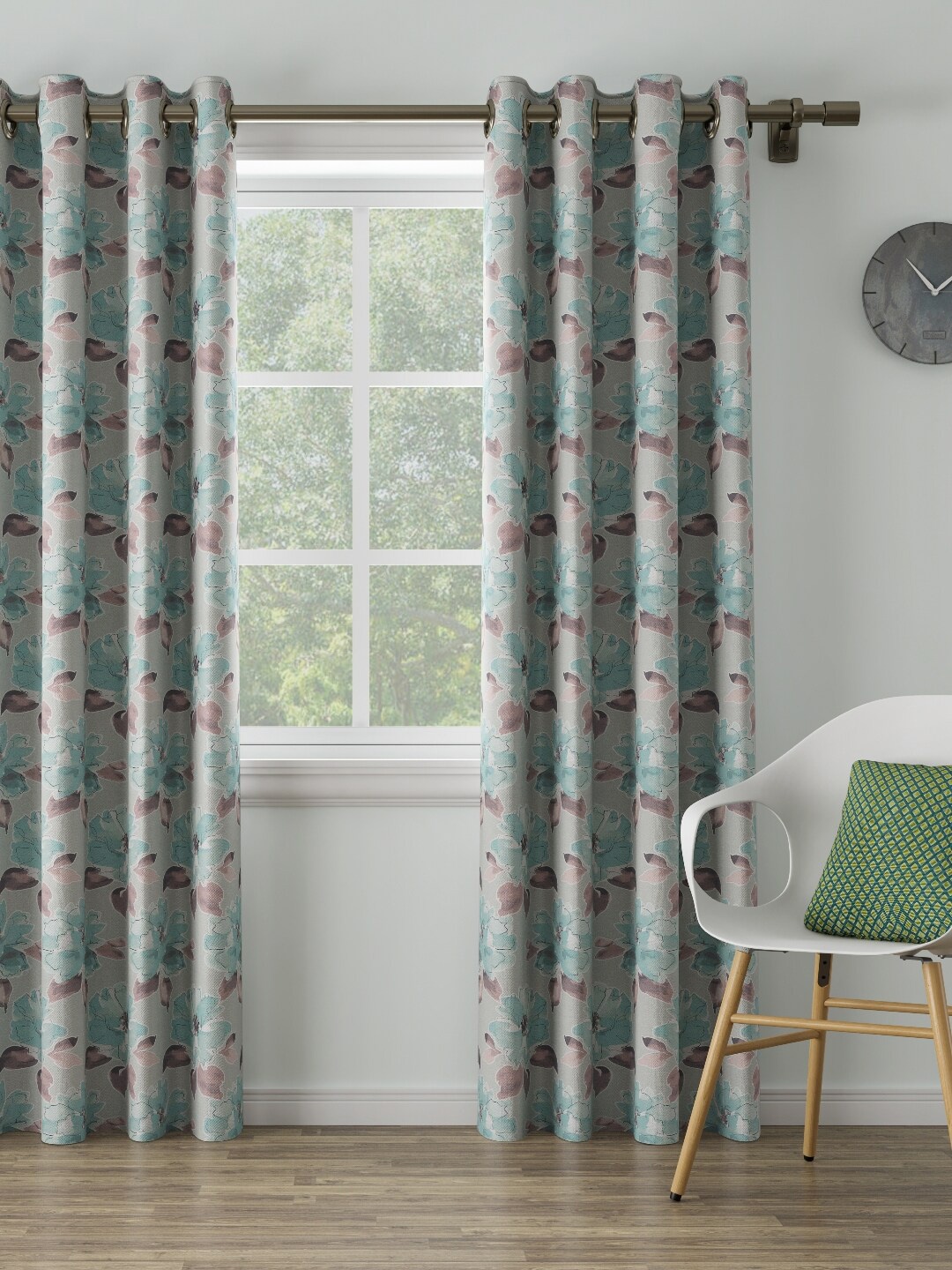 

DDecor Turquoise Blue Single Door Curtain