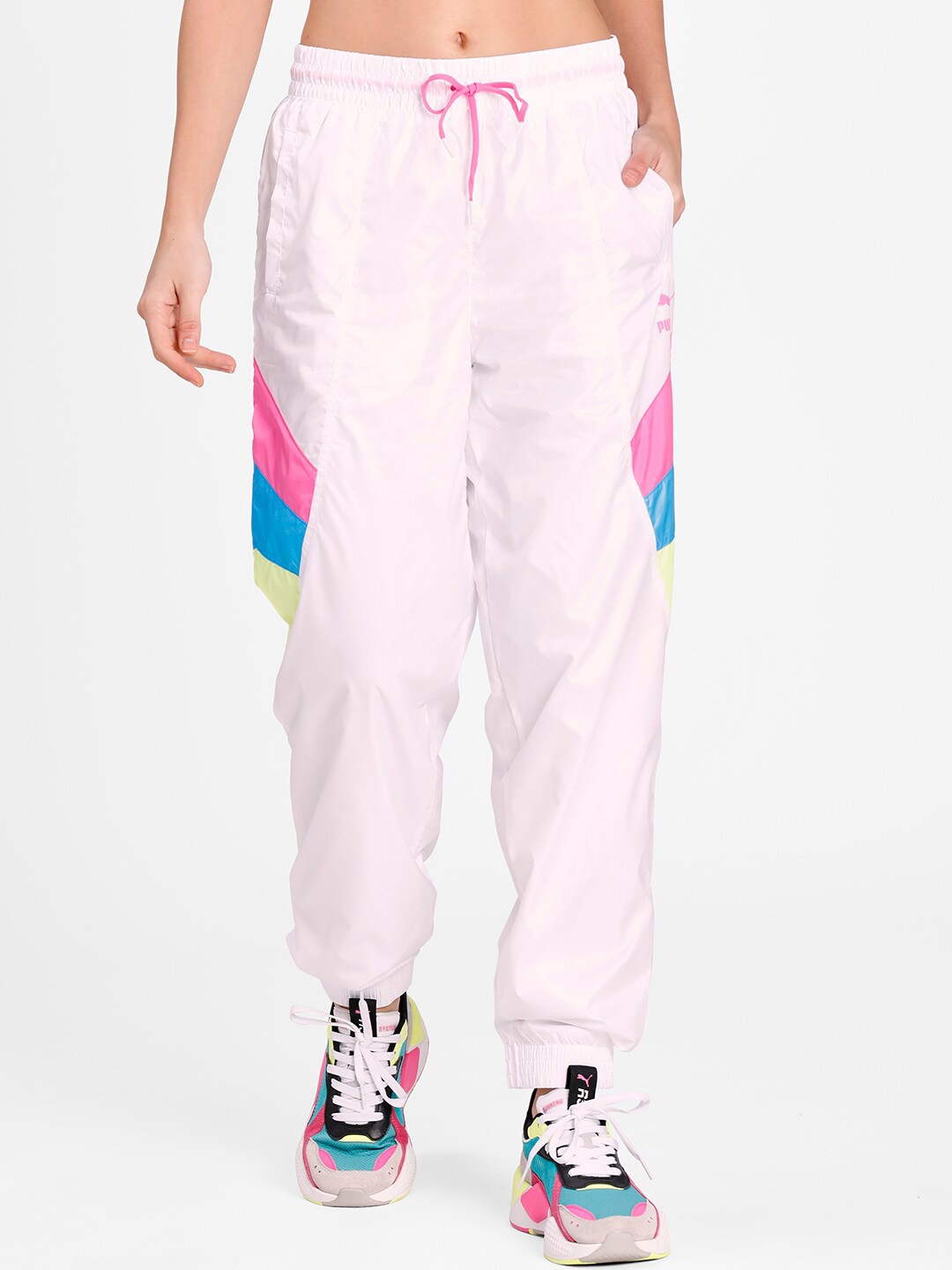 

Puma Women Black Solid Straight-Fit Tailored for Sport Joggers, Pink