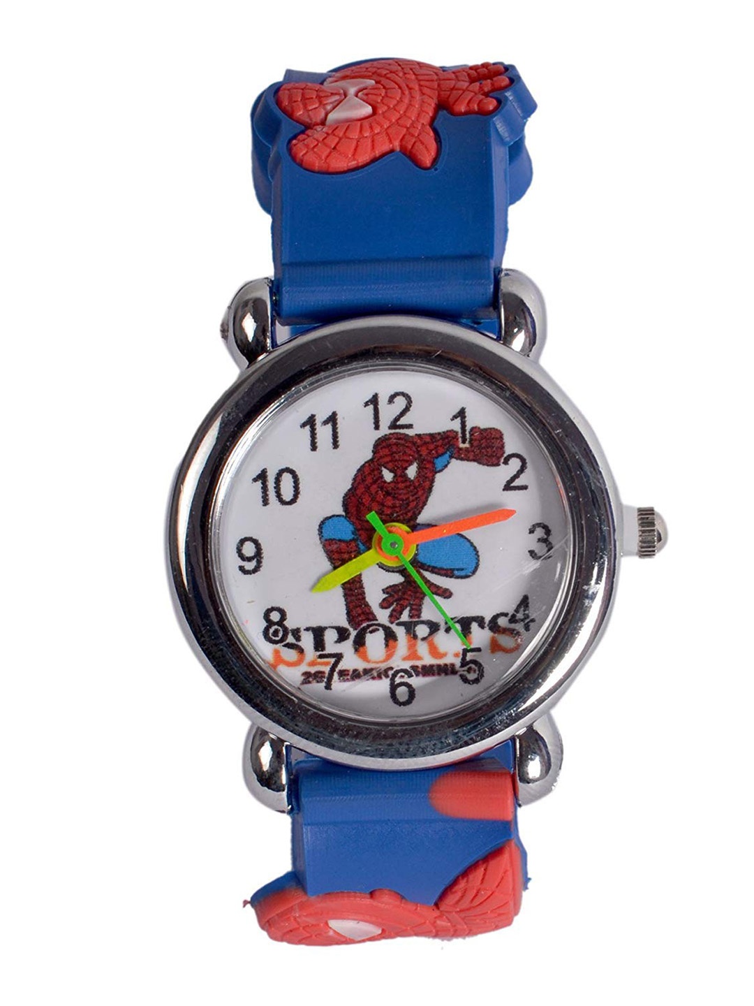 

SWADESI STUFF Unisex Kids White Analogue Watch blue spidermen