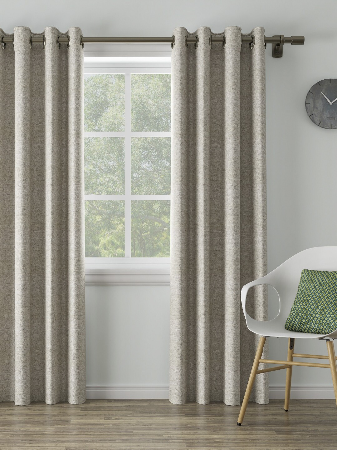 

DDecor Taupe Single Long Door Curtain