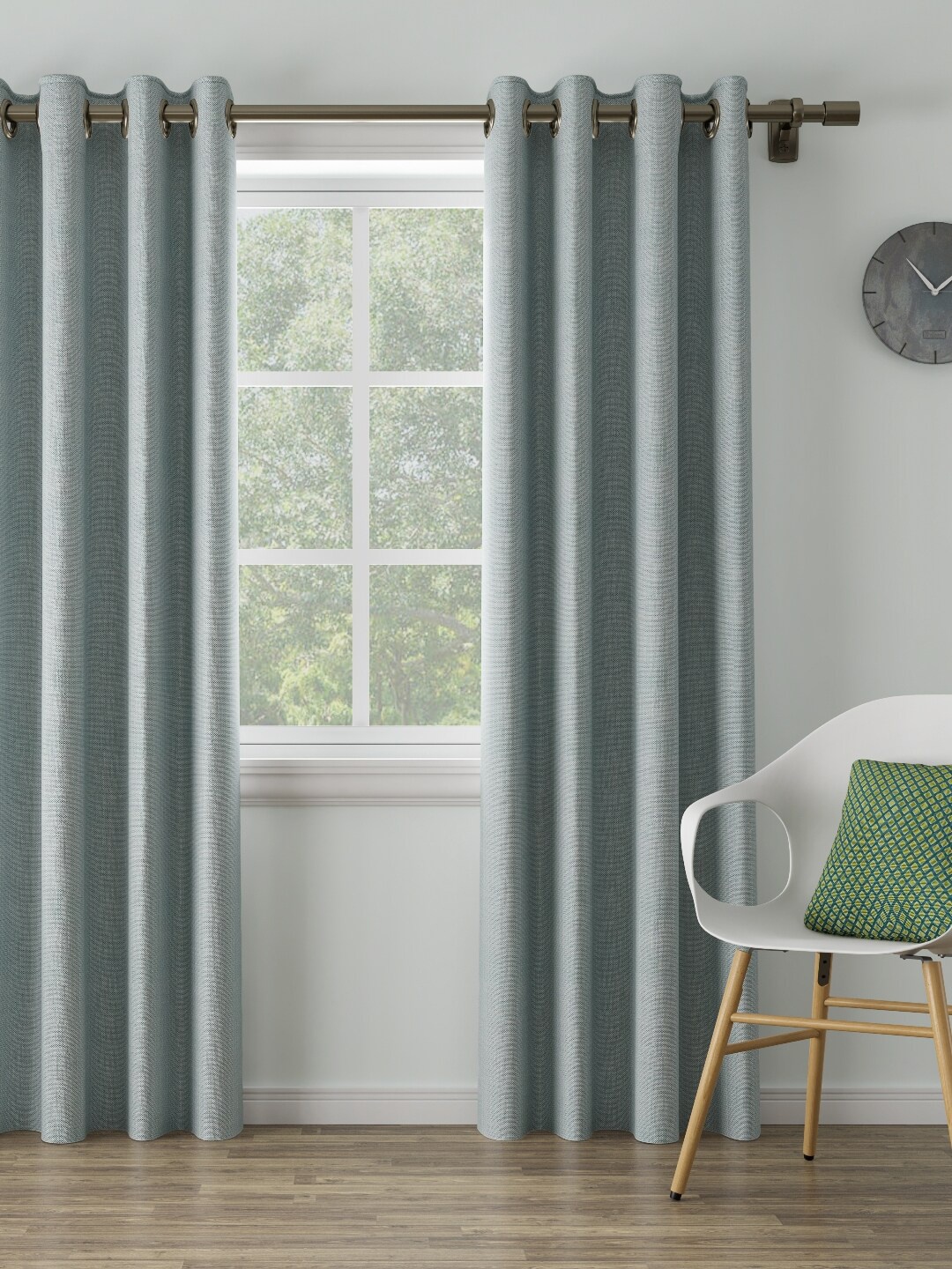 

DDecor Grey Single Long Door Curtain