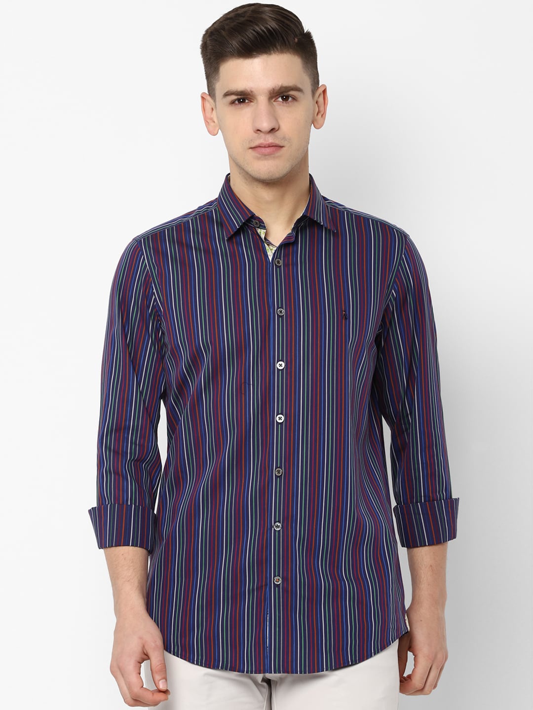 

SIMON CARTER LONDON Men Multicoloured Regular Fit Striped Casual Shirt, Multi