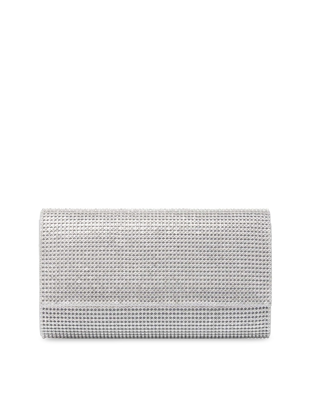 

Forever New Silver-Toned Embellished Purse Clutch