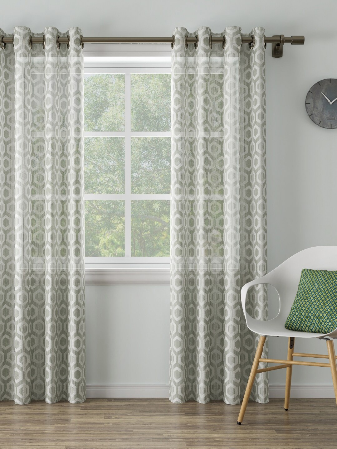 

DDecor Grey Single Long Door Curtain