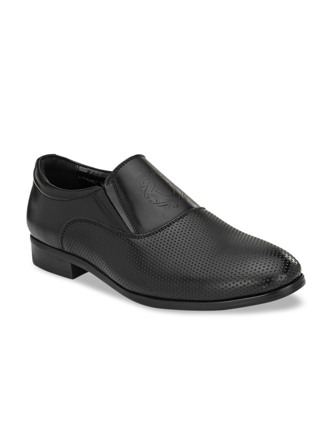 

San Frissco Men Black Formal Slip-On Shoes