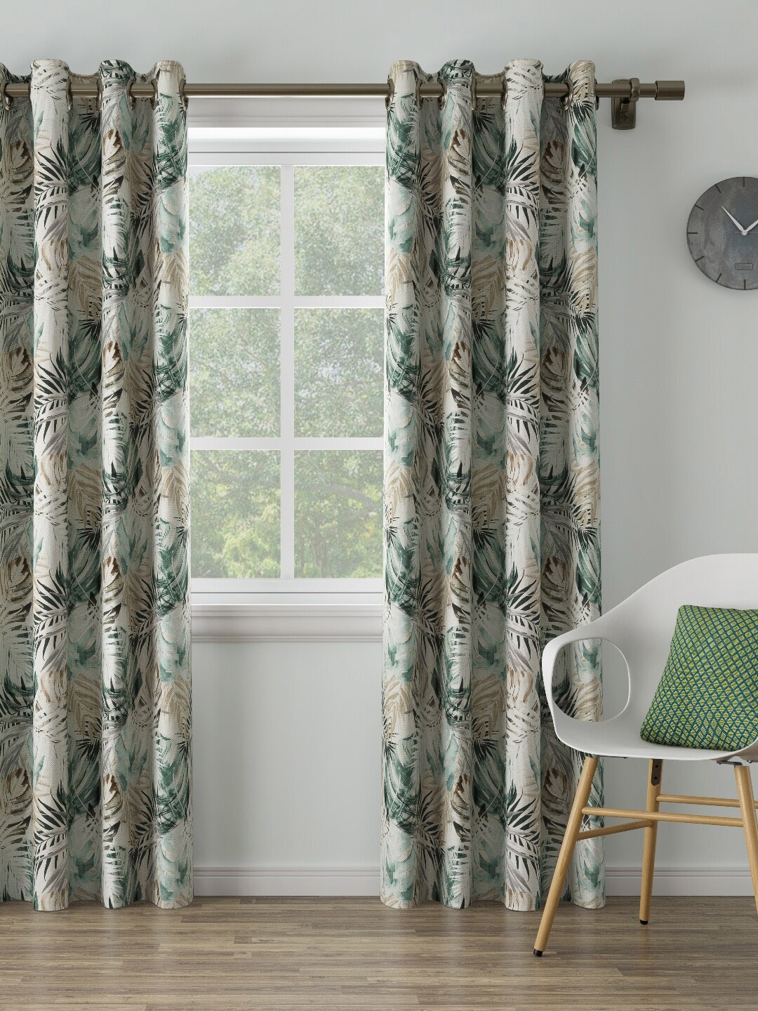 

DDecor Turquoise Blue Single Long Door Curtain