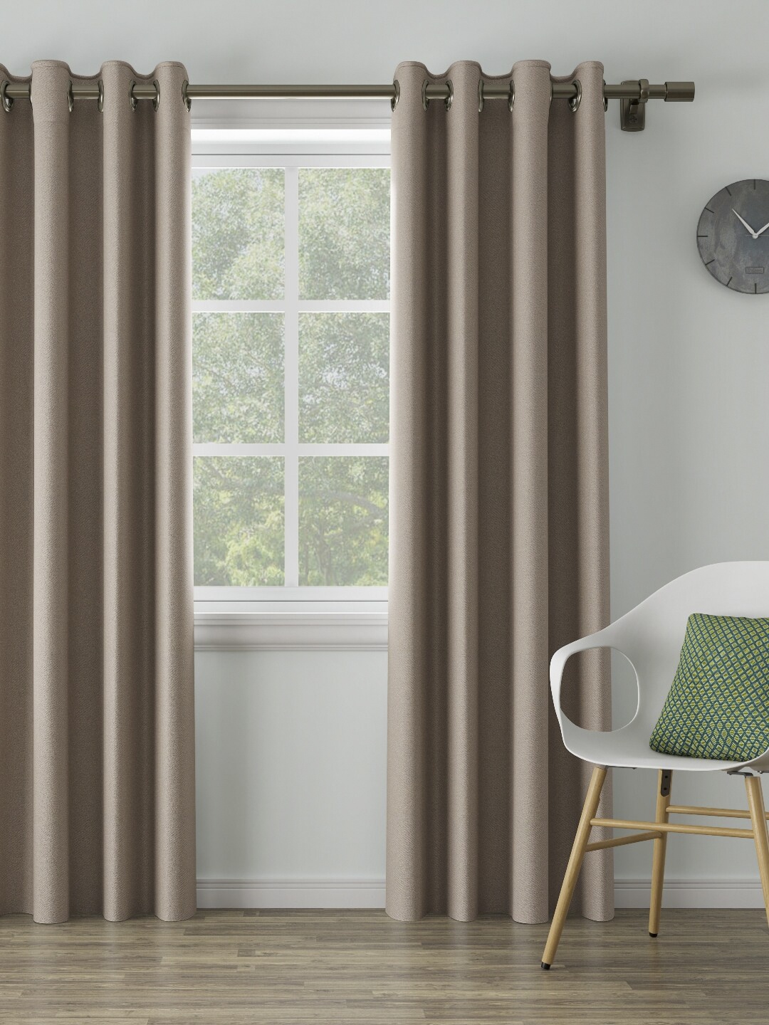 

DDecor Taupe Single Door Curtain