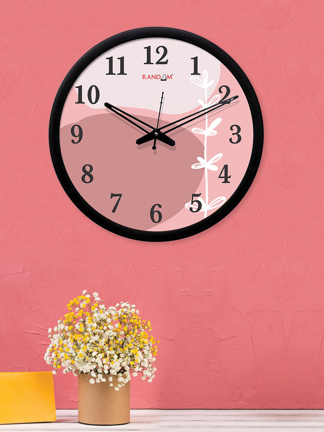 

RANDOM Pink & Off-White Round Printed Analogue Wall Clock (30.48 cm x 30.48 cm)