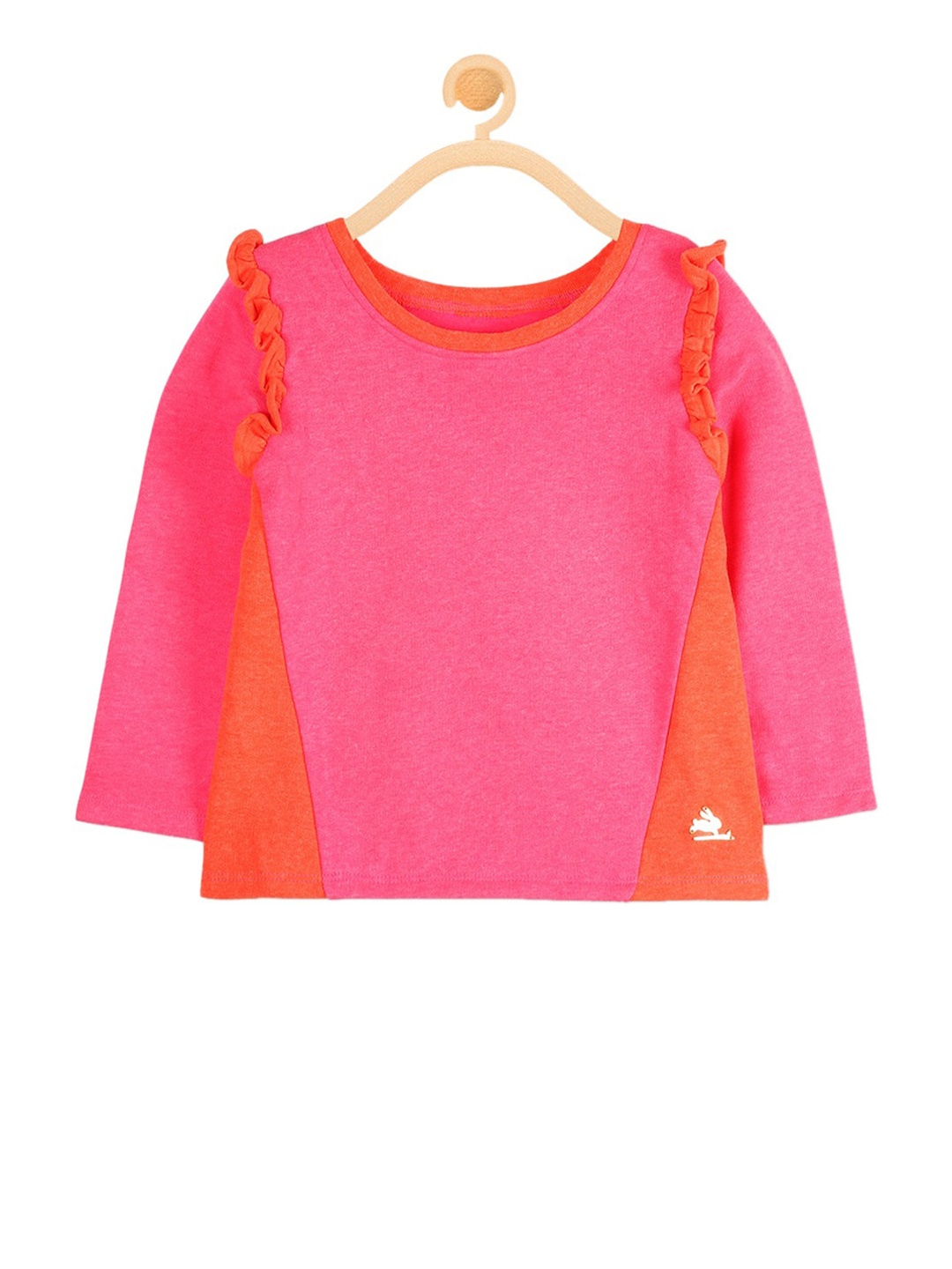 

Cherry Crumble Girls Pink Colourblocked Sweatshirt