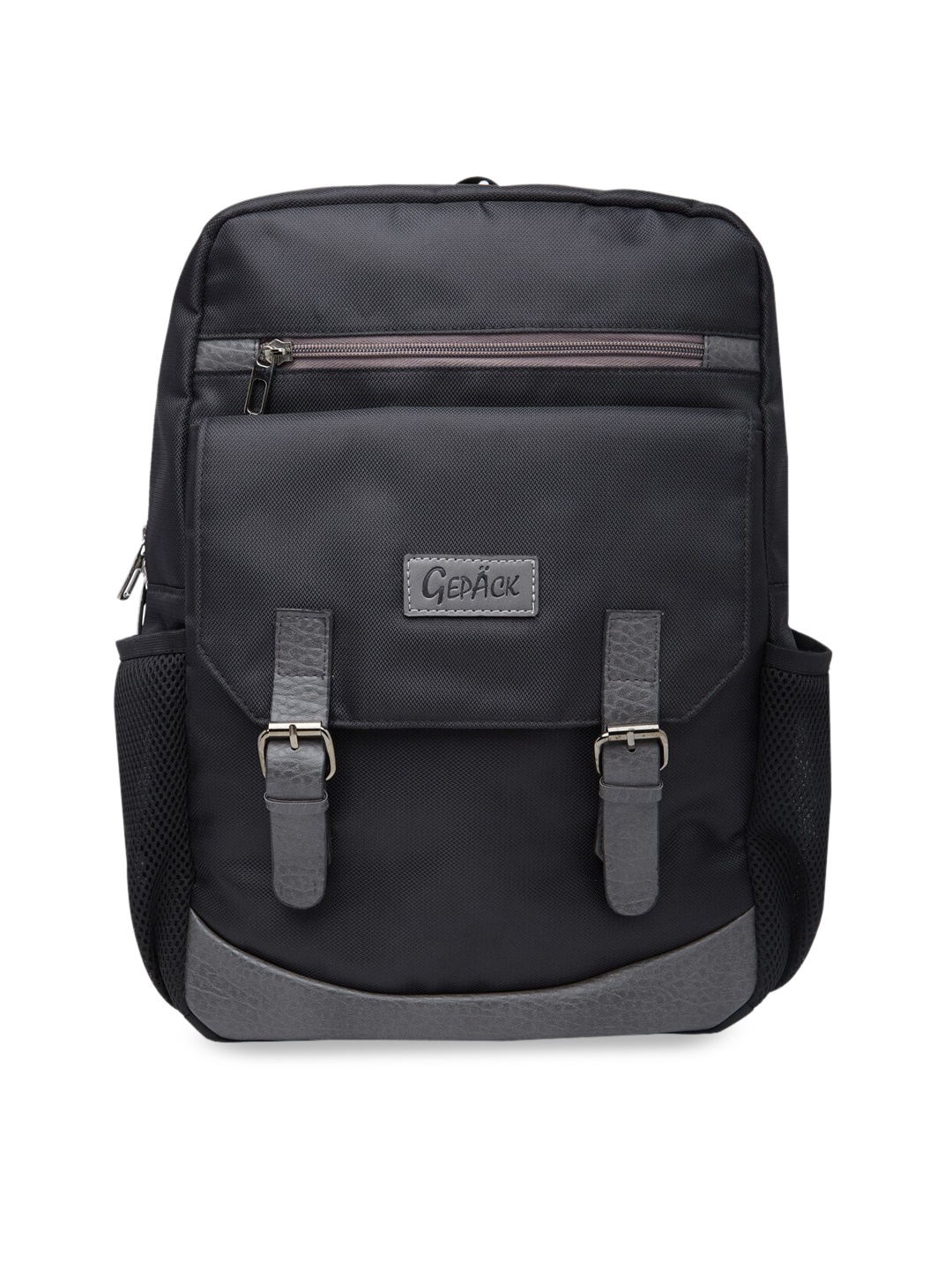 

GEPACK by BagsRus 30cm Black Polyester with Faux Leather Laptop Office Travel Bag