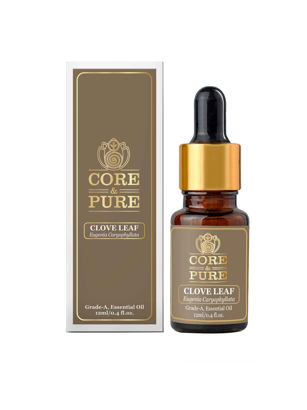 

CORE & PURE Clove Leaf Grade-A Essential Oil 12 ml, Brown