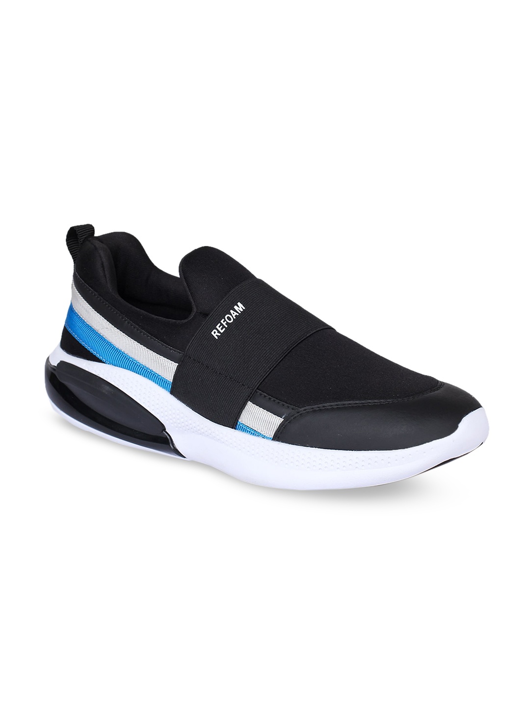 

REFOAM Men Black Lightweight Slip-On Sneakers