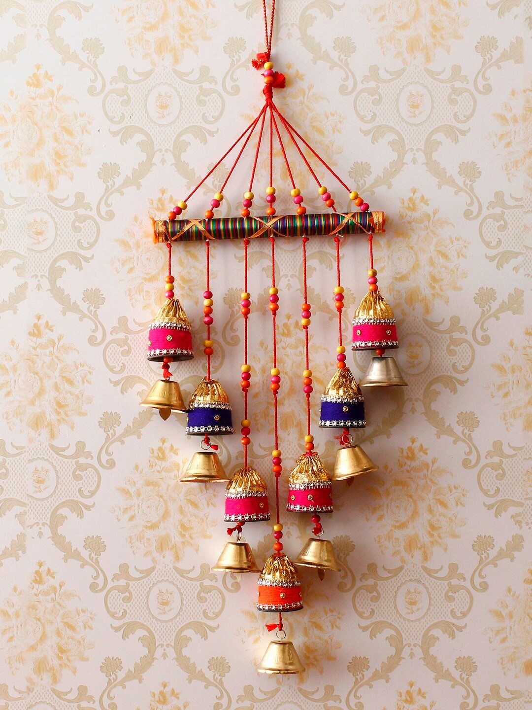 

eCraftIndia Red & Blue Decorative Wall Hanging Bells