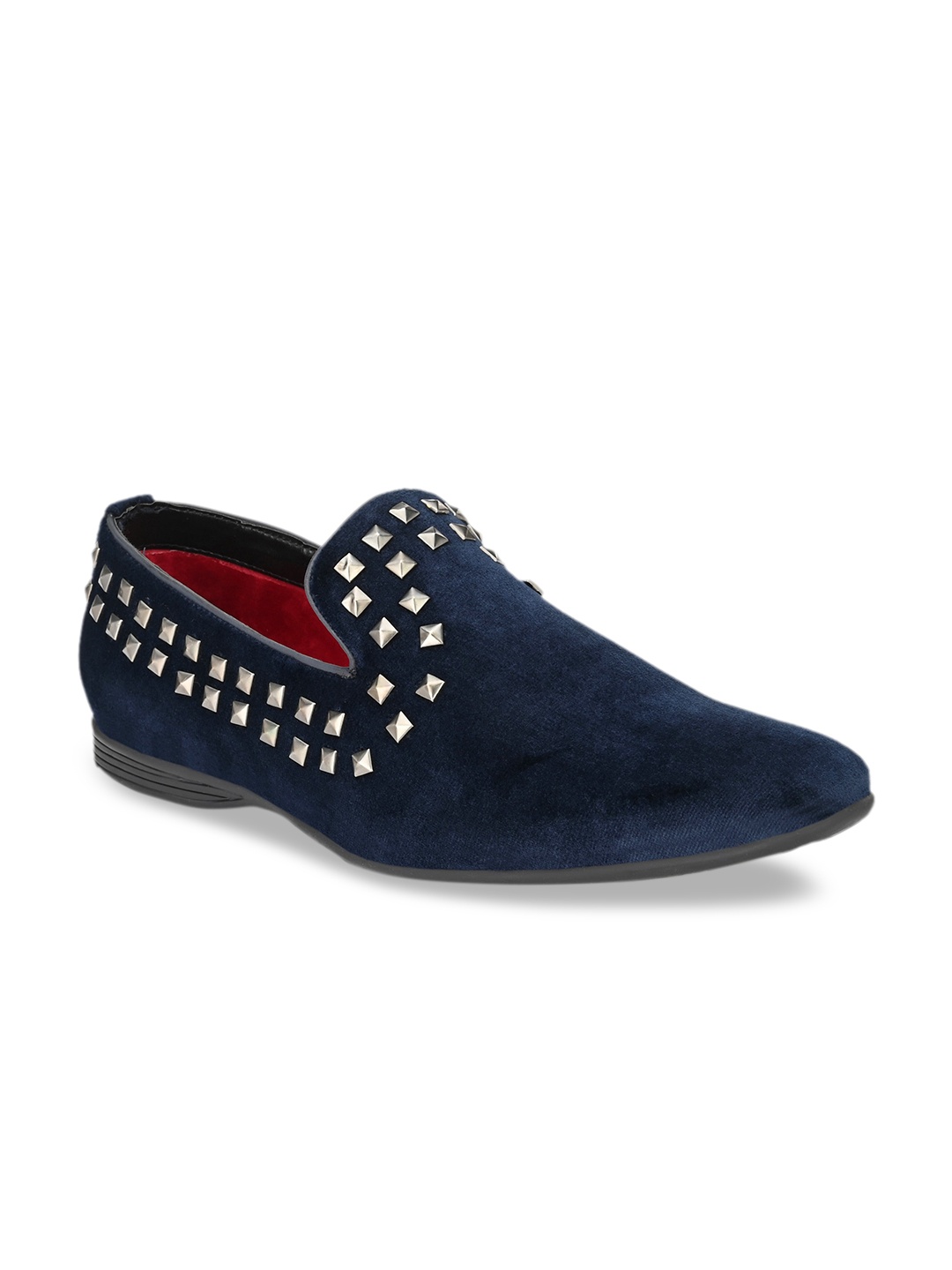 

San Frissco Men Navy Blue Textured Loafers