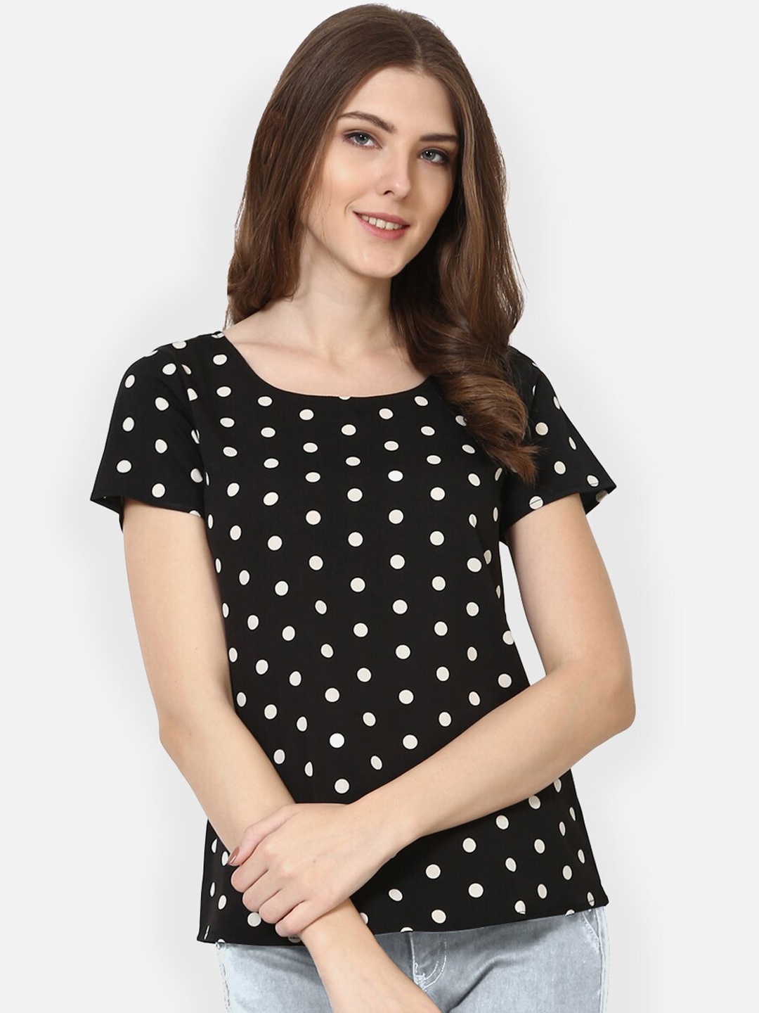 AKIMIA Women Black Printed Top