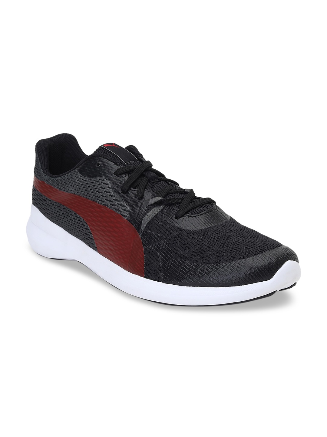 

Puma Men Black Maroon Wave V1 Running Shoes