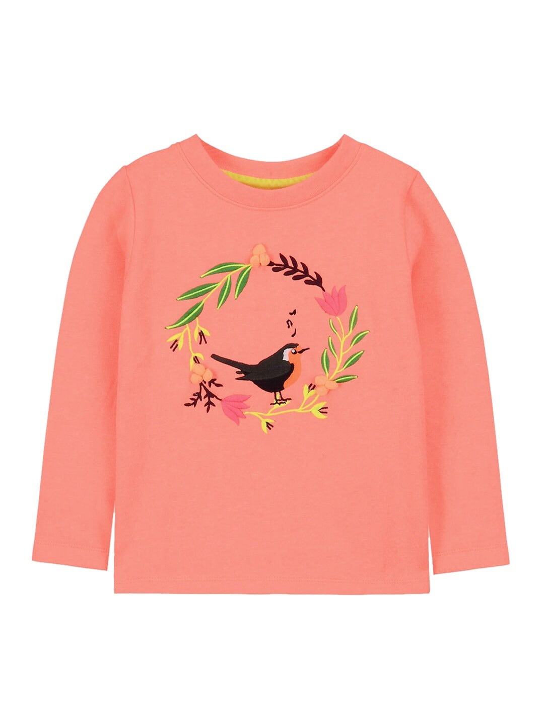 

Cherry Crumble Girls Peach-Coloured & Black Printed Sweatshirt