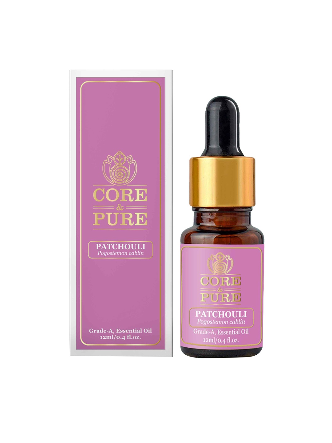 CORE & PURE Patchouli Grade-A Essential Oil 12ml, Brown