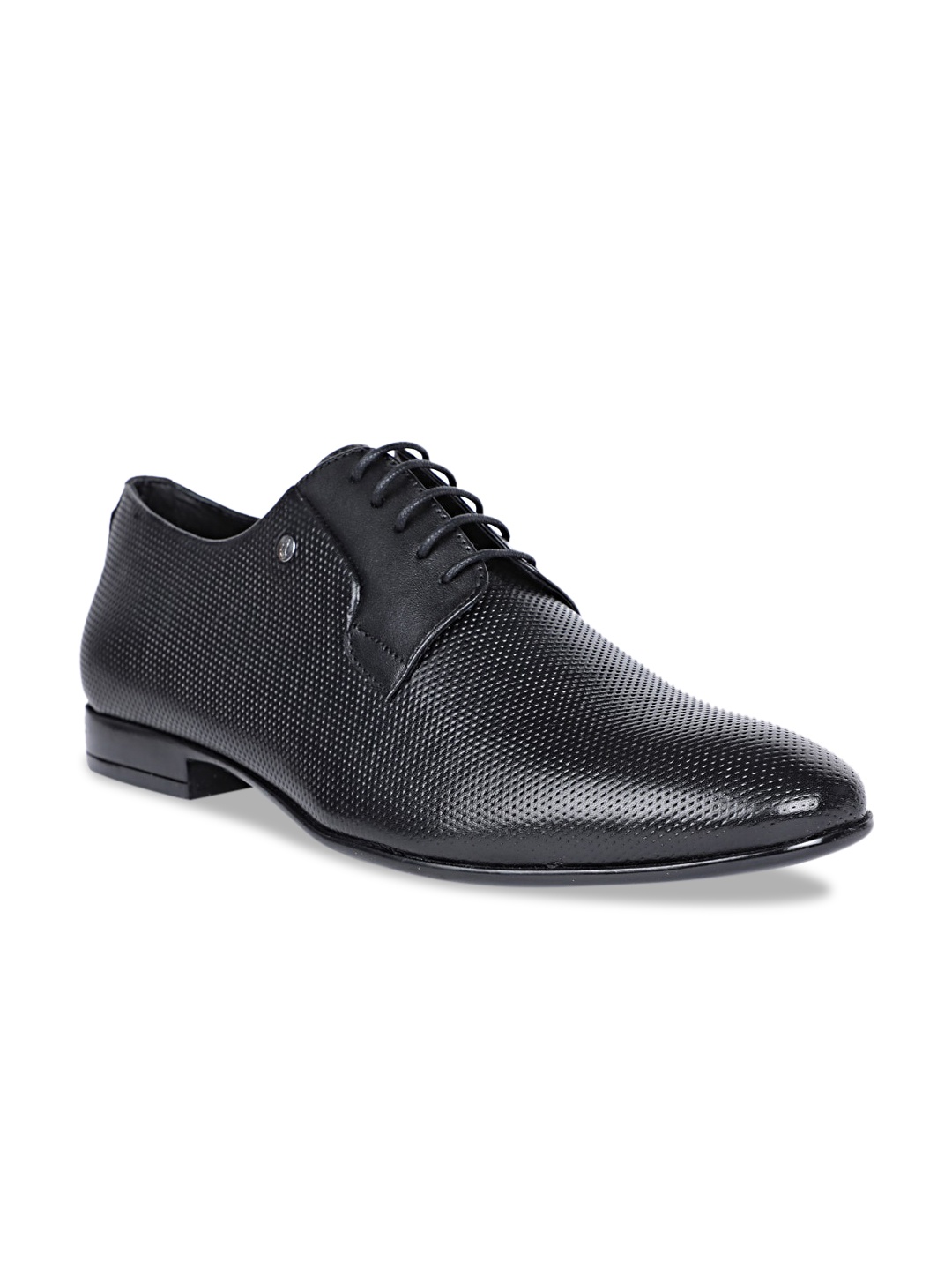 Hush Puppies Men Black Leather Formal Derbys