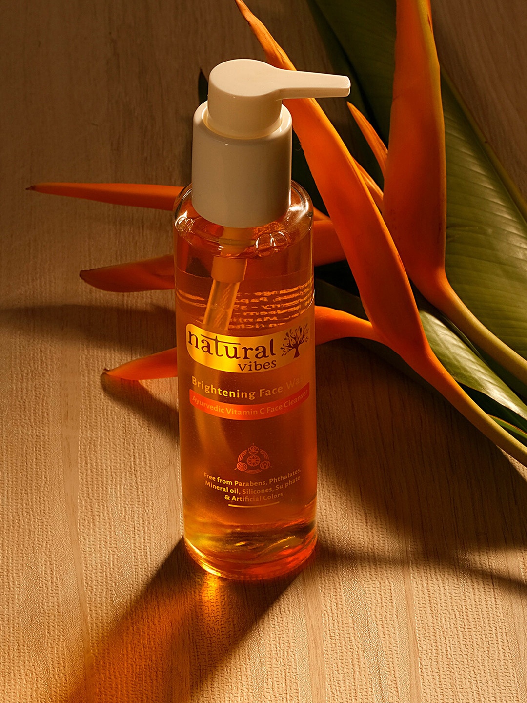 

natural vibes Ayurvedic Vitamin C Brightening Face Wash 120 ml, Orange
