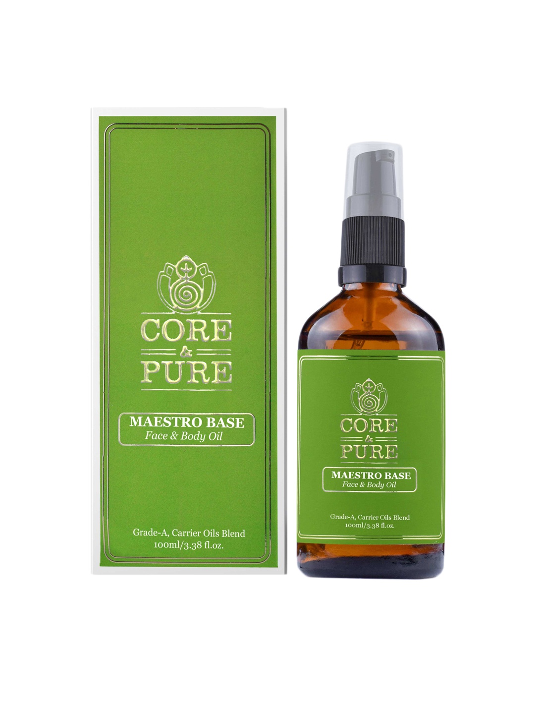 

CORE & PURE Unsiex Maestro Base Face and Body Essential Oil for Nourished and Hydrated Skin, Brown