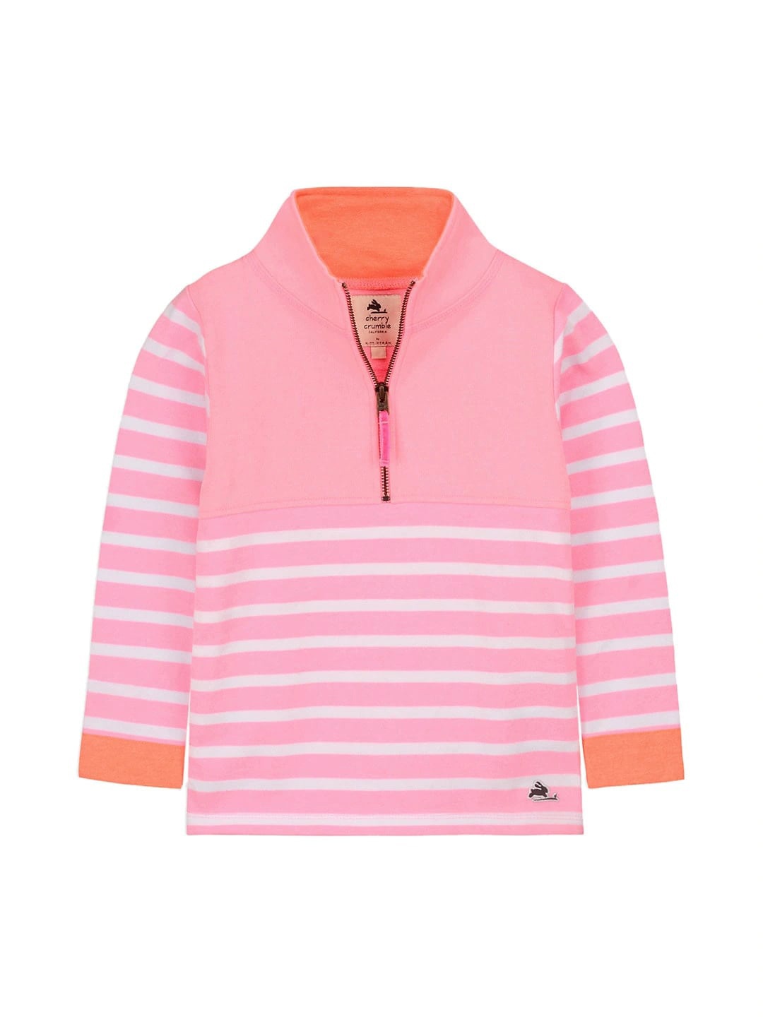 

Cherry Crumble Kids Pink & White Striped Sweatshirt
