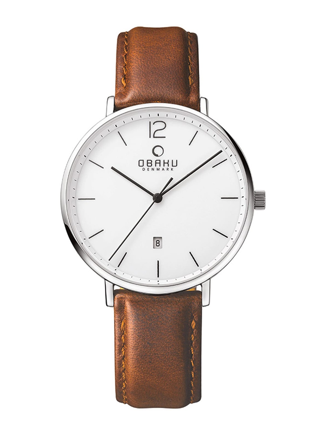 

Obaku Men White & Brown Analogue Watch V181GDCWRN