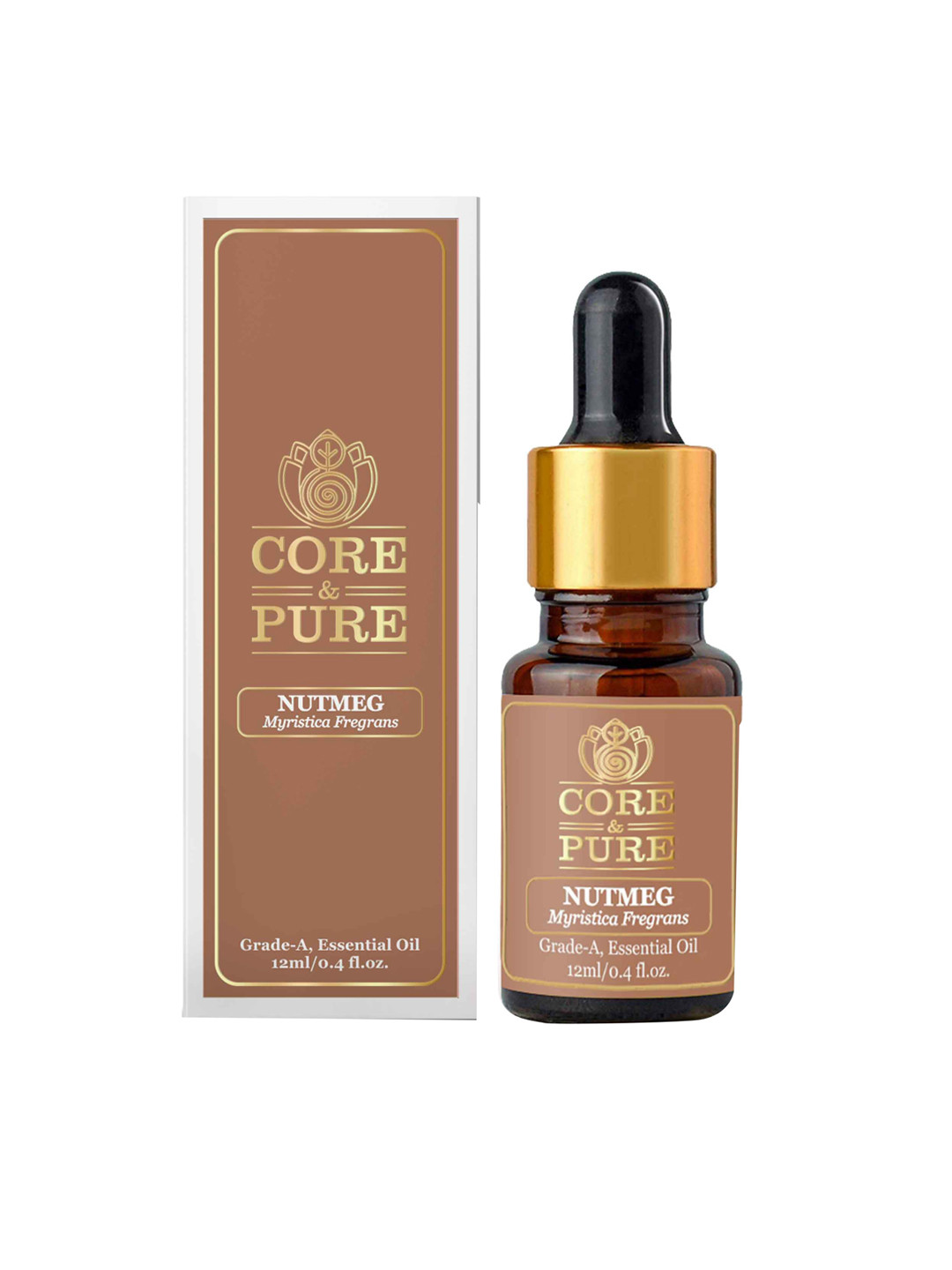 

CORE & PURE Nutmeg Grade-A Essential Oil - 12 ml, Brown