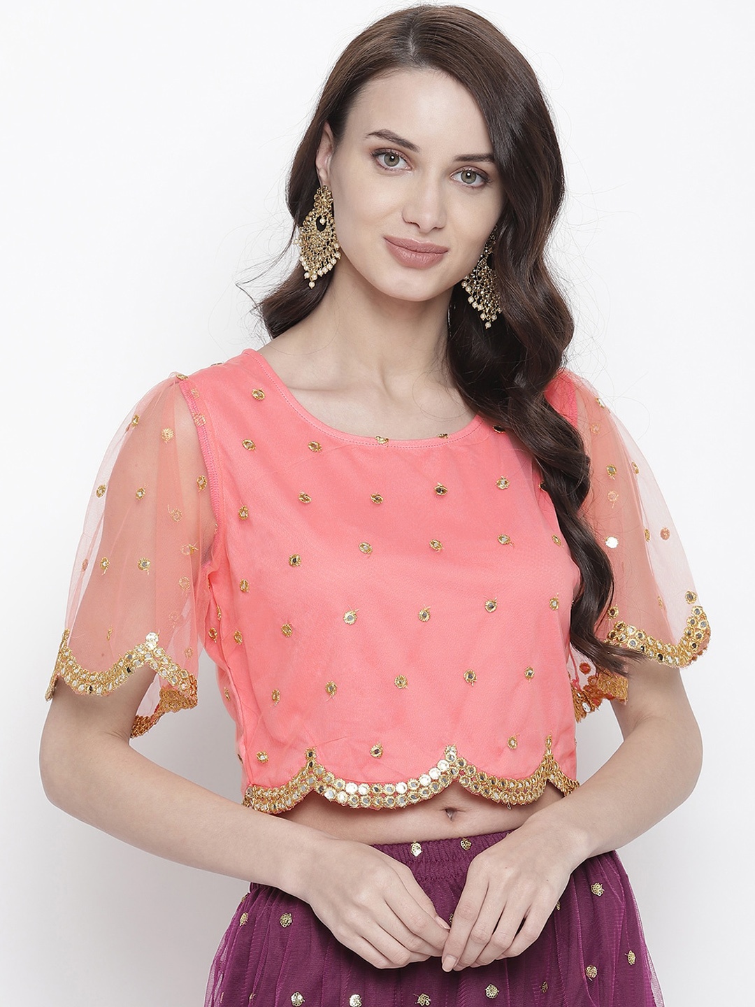 

AKIMIA Women Pink Printed Top