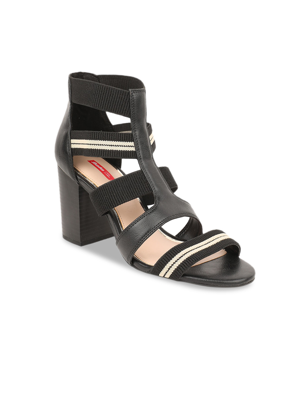 

Bata Women Black Woven Design Gladiators