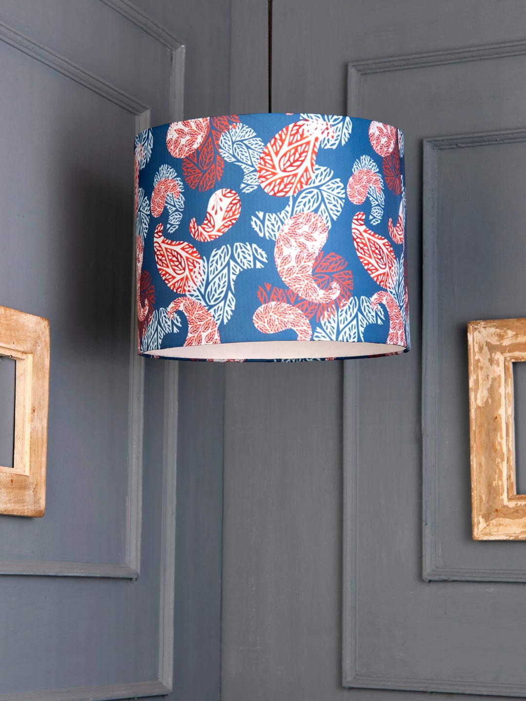 

green girgit Blue & White Printed Contemporary Ceiling Lantern