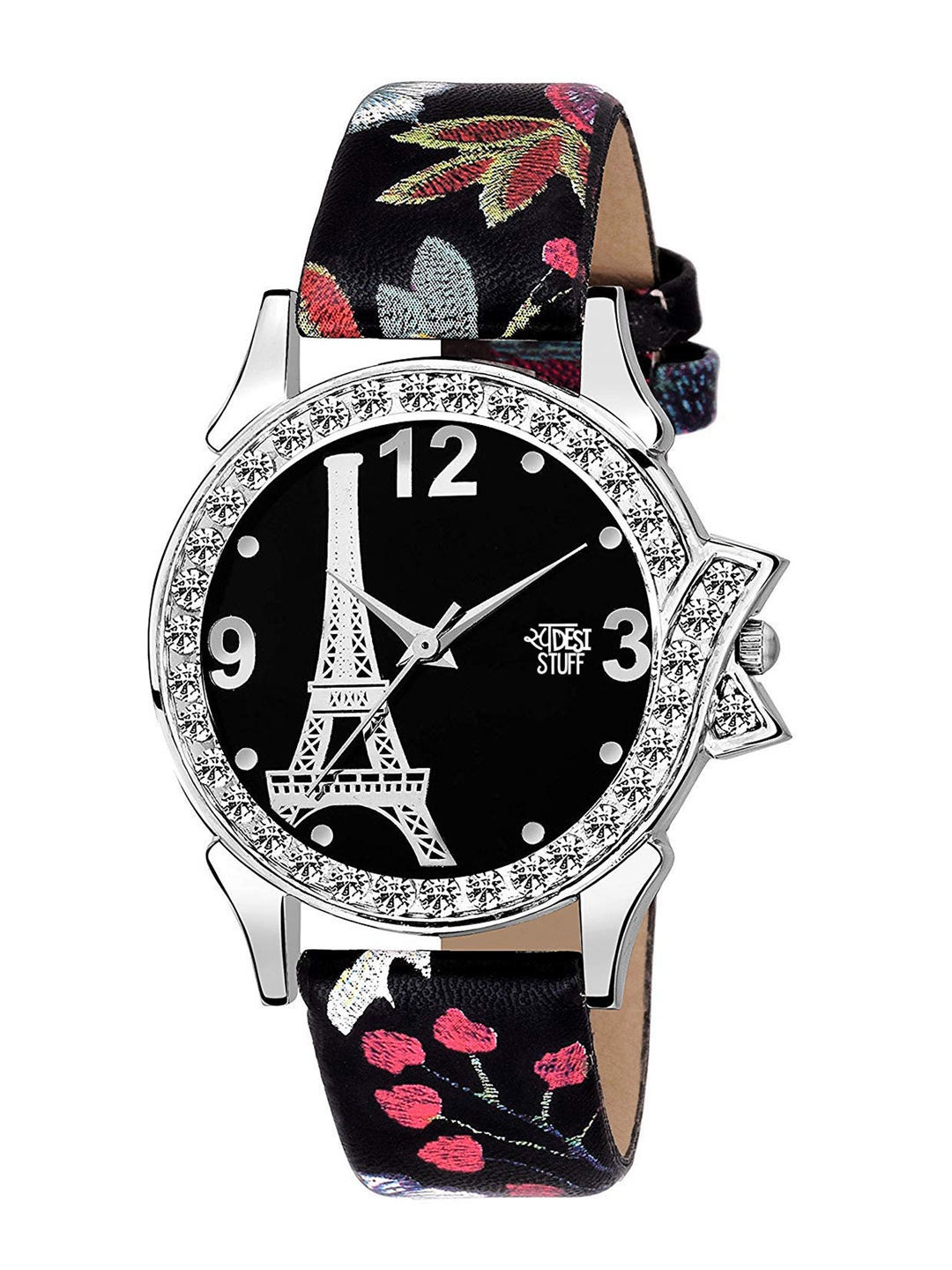 

SWADESI STUFF Girls Black Analogue Watch 115 tower blublack