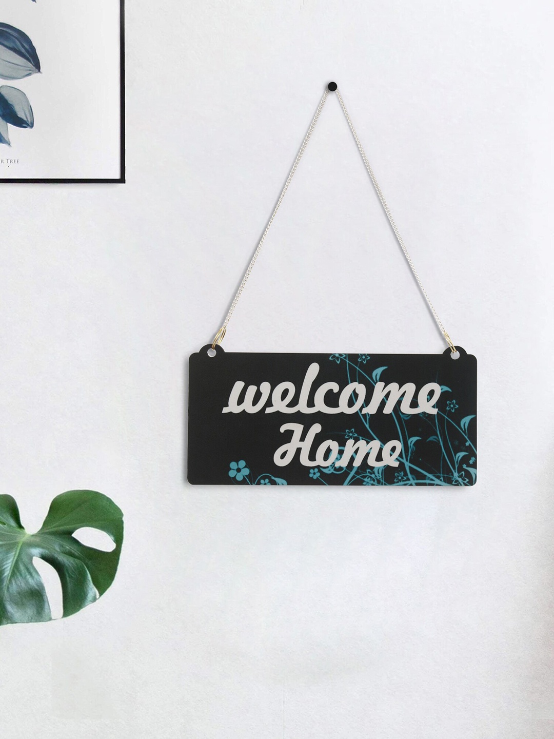 

eCraftIndia Ready to Hang Wood Wall Hanging, Black