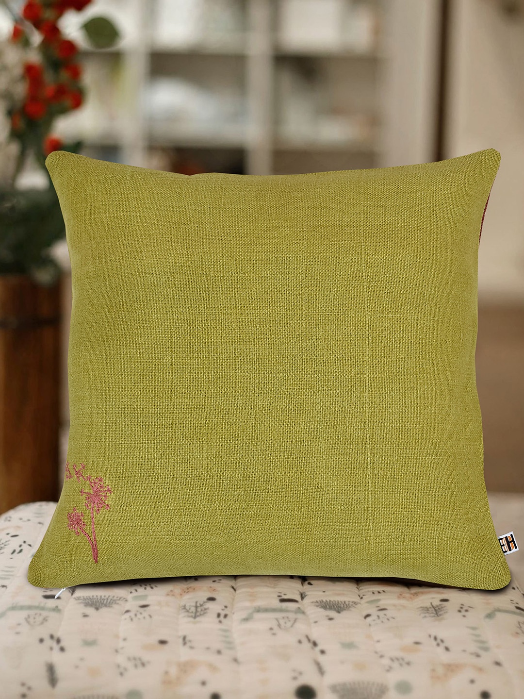 

EverHOME Green Single Solid Square Cushion Covers