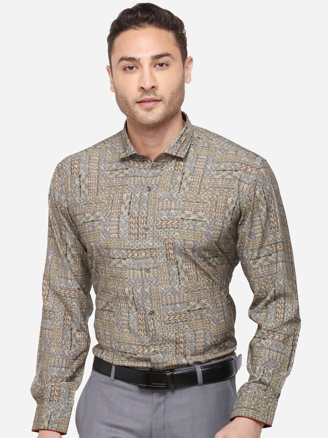 

JB STUDIO Men Multicoloured Slim Fit Printed Formal Shirt, Multi