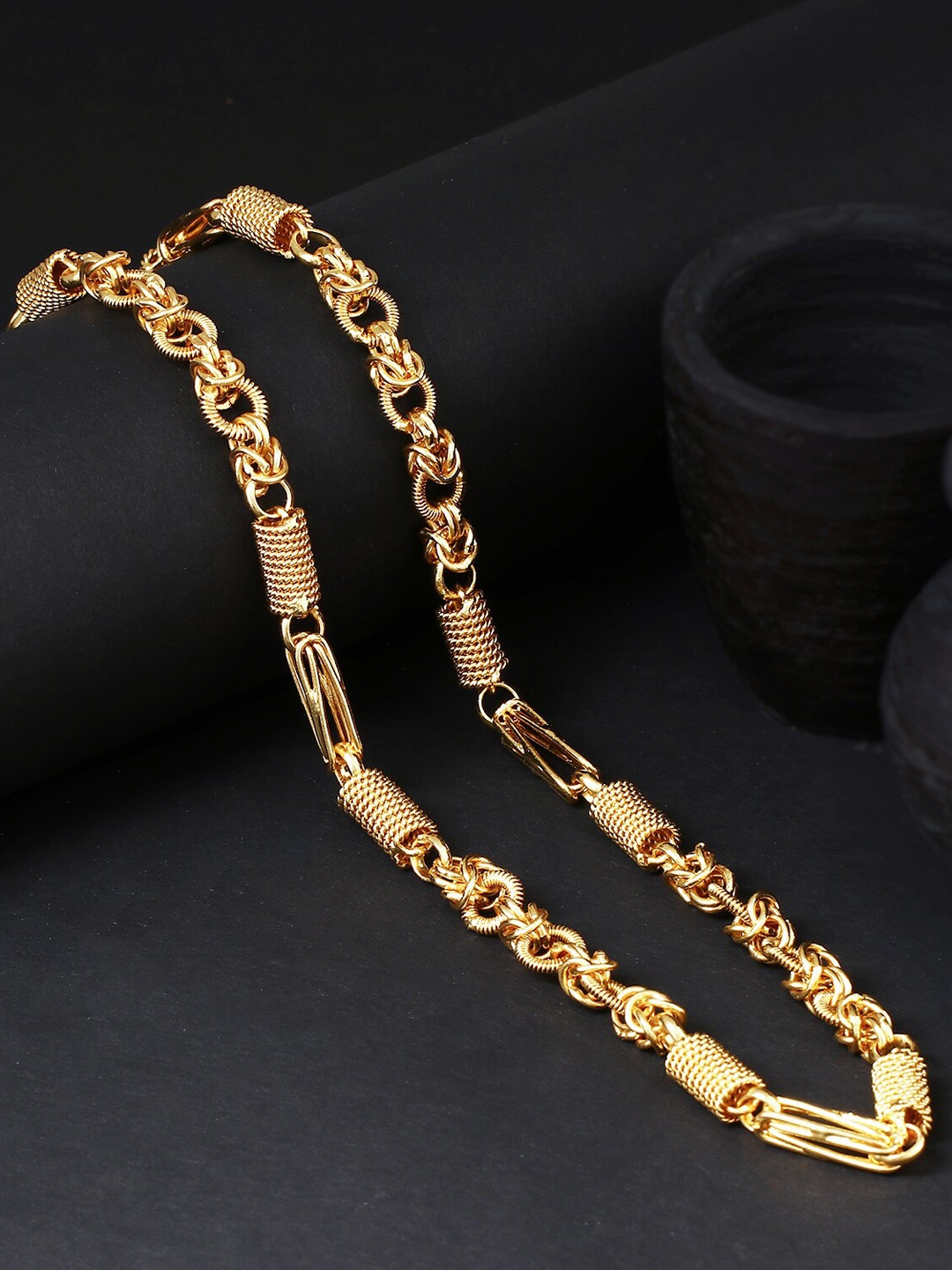 Sukkhi Men Gold-Toned Alloy Gold-Plated Antique Chain