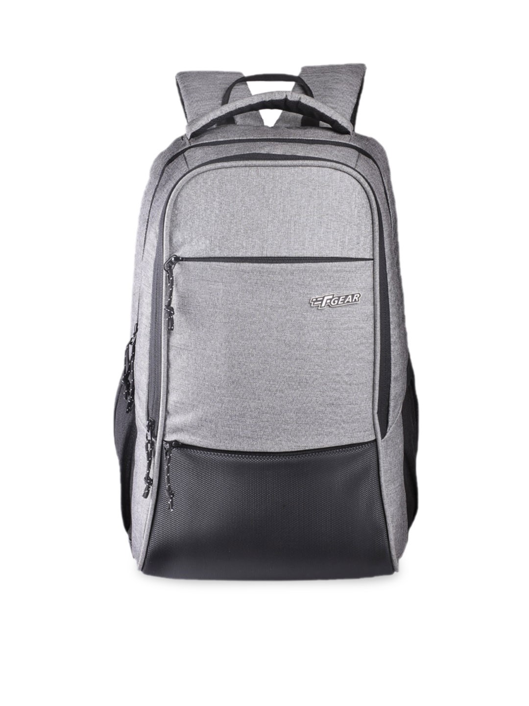 

F Gear Unisex Grey & Black Solid Backpack